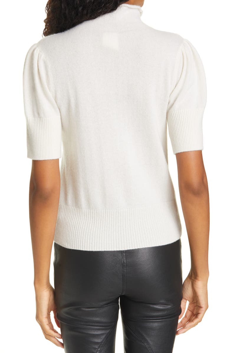 Cinq à Sept Annabelle Short Sleeve Cashmere Sweater, Alternate, color, 