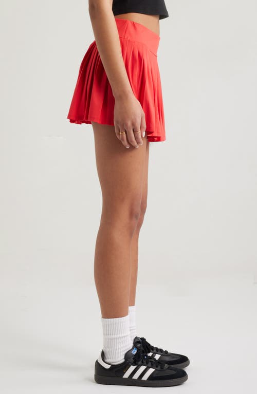 Bp. Pleated Miniskort In Red Bittersweet