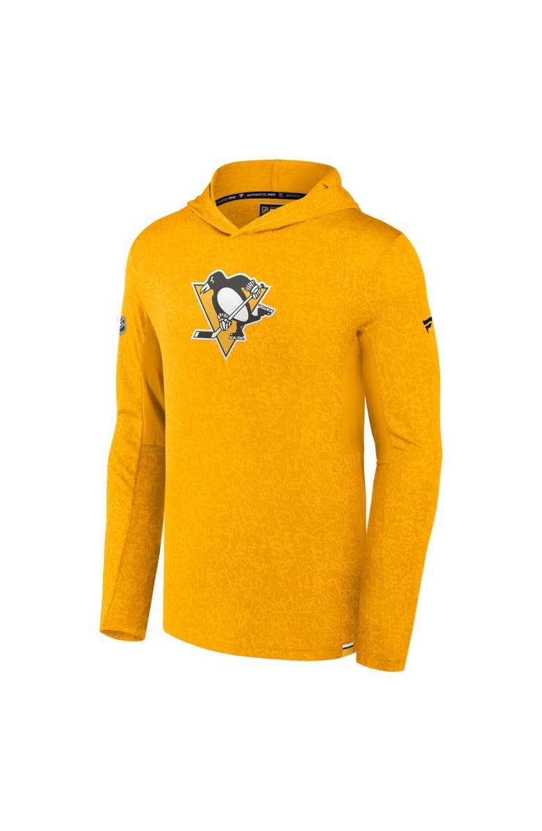 FANATICS Men's Fanatics Branded  Gold Pittsburgh Penguins Authentic Pro Lightweight Pullover Hoodie, Alternate, color, 
