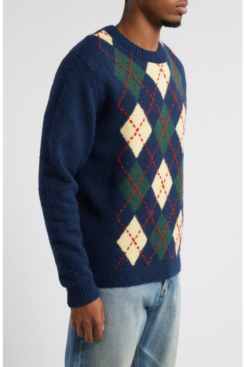 Argyle Sweater, Alternate, color, NAVY