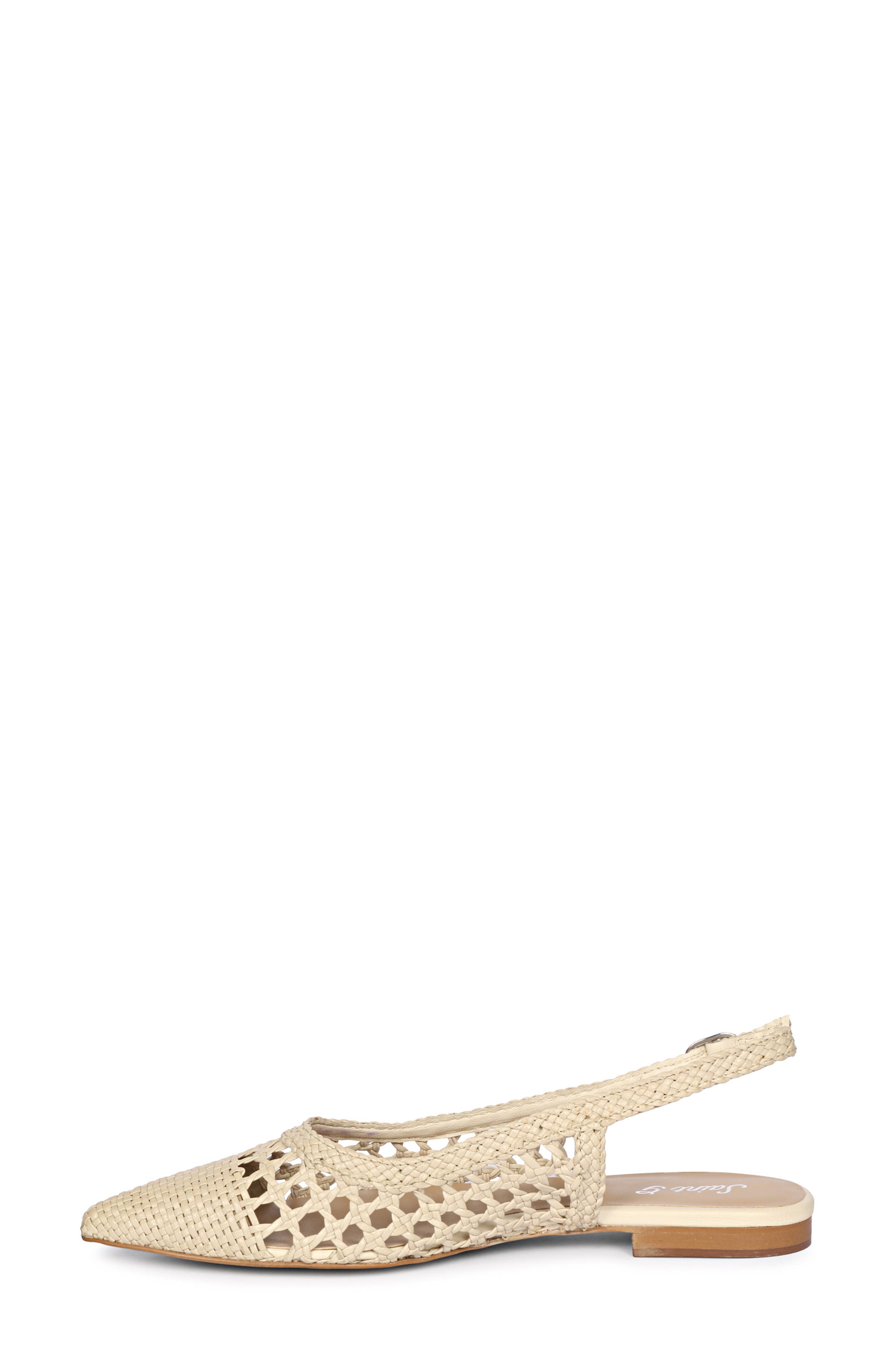 SAINT G Chayya Woven Slingback Flat, Alternate, color, Ivory