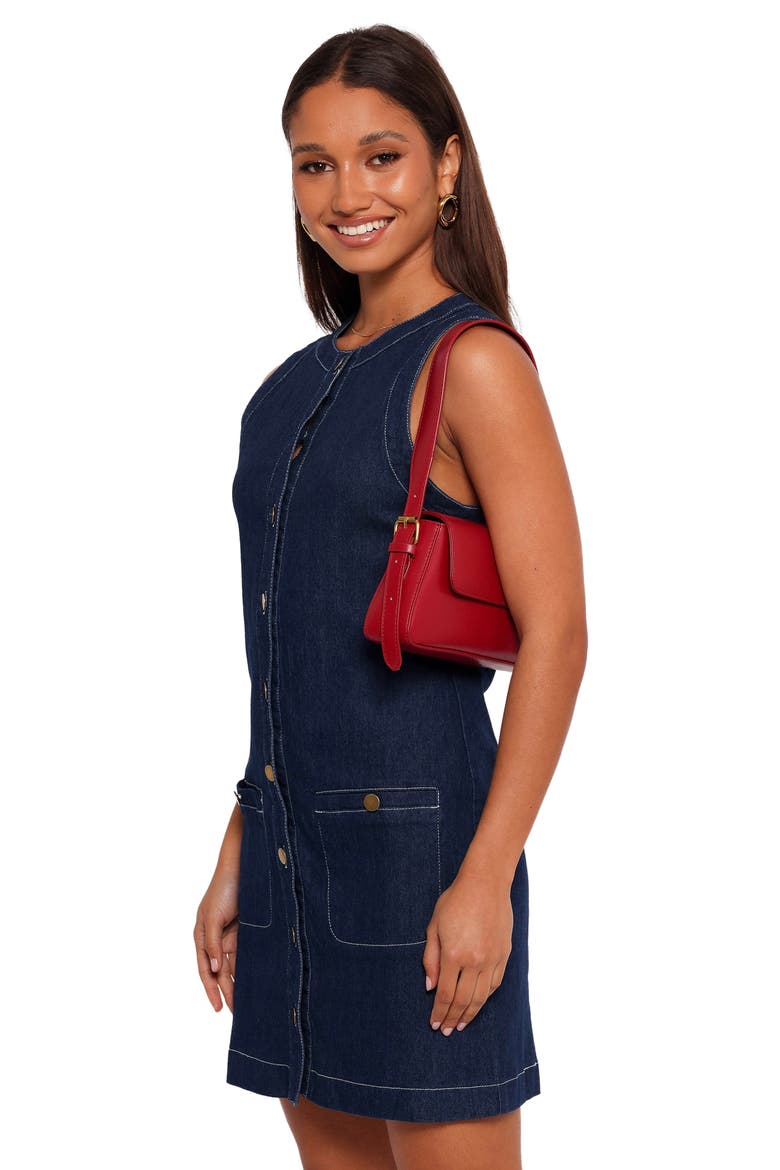 Lisa Denim Minidress, Alternate, color, MEDIUM DENIM