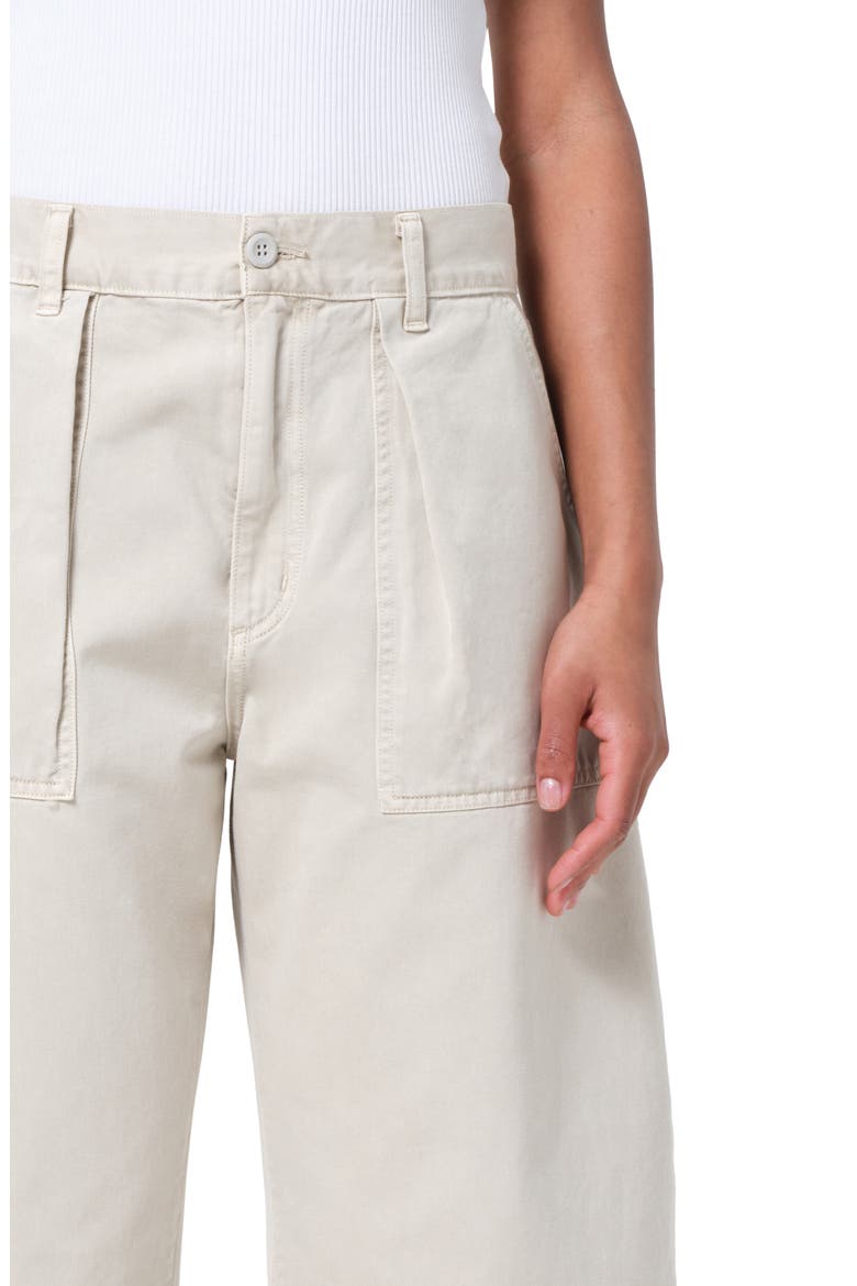 Sefton Pleated High Waist Barrel Twill Pants, Alternate, color, COMB