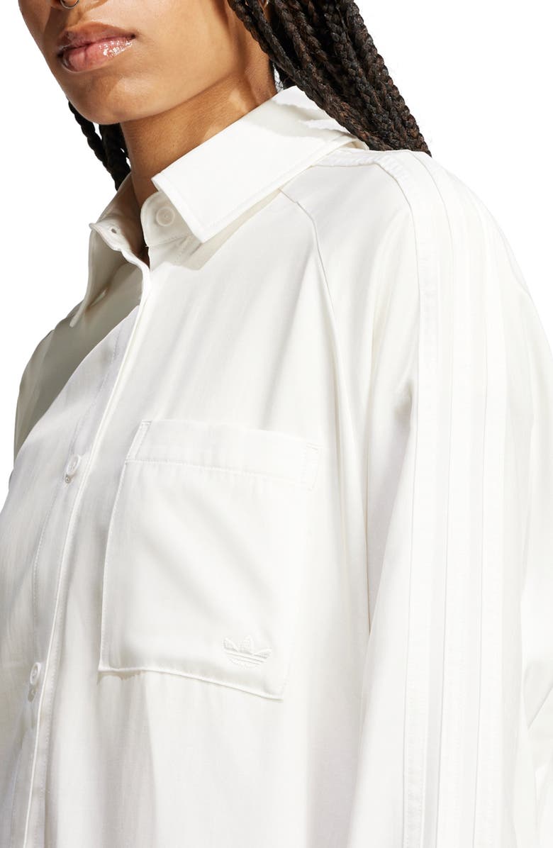 adidas Originals P Ess Relaxed Button-Up Shirt, Alternate, color, 