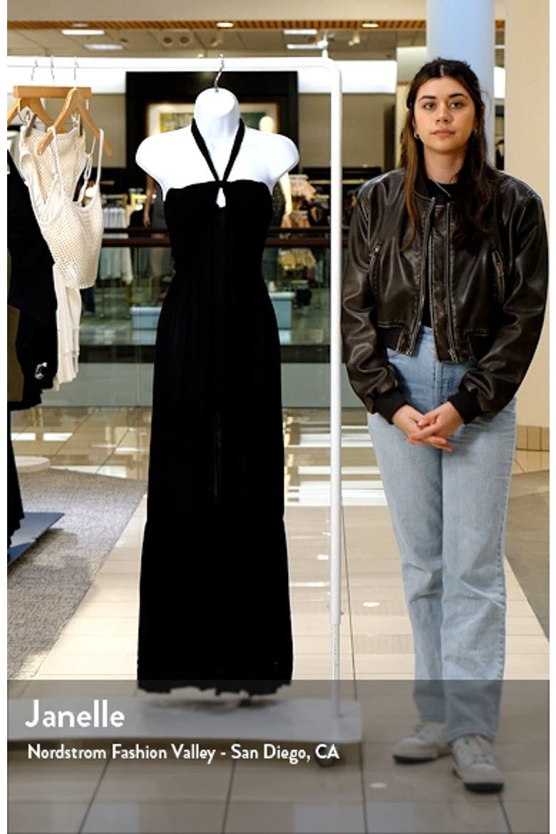 Tiered Halter Maxi Cover-Up Dress video