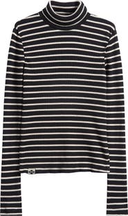 MOTHER The Long Sleeve Hickey Mock Neck Top