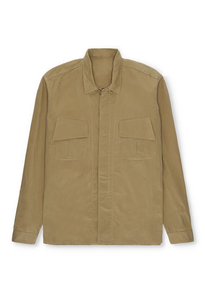 Mark Cotton Cerato Overshirt, Main, color, BEIGE