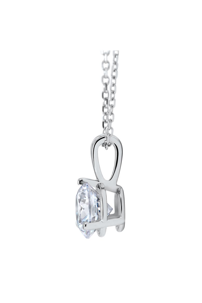 1/2 ct Solitaire Lab Grown Diamond Pendant available in 14K and Platinum, Alternate, color, 14k White Gold