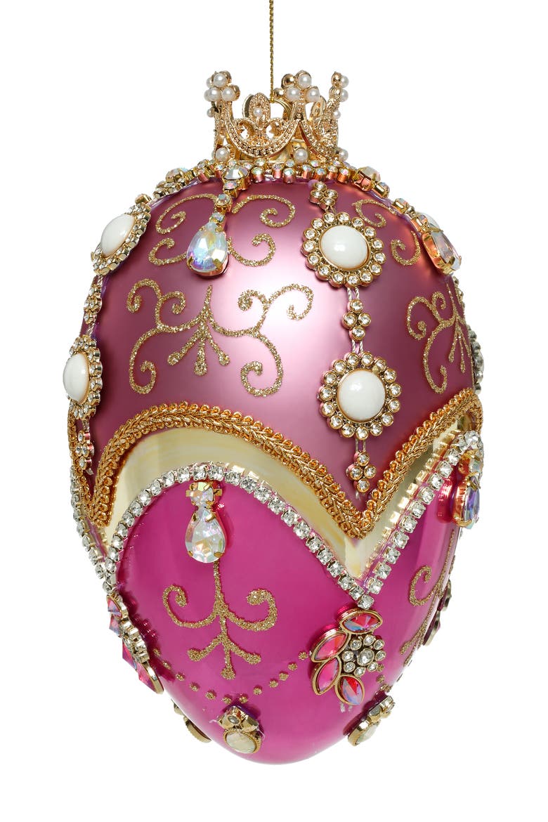 Faberge Jewel Egg Ornament , Purple, Main, color, Light Purple