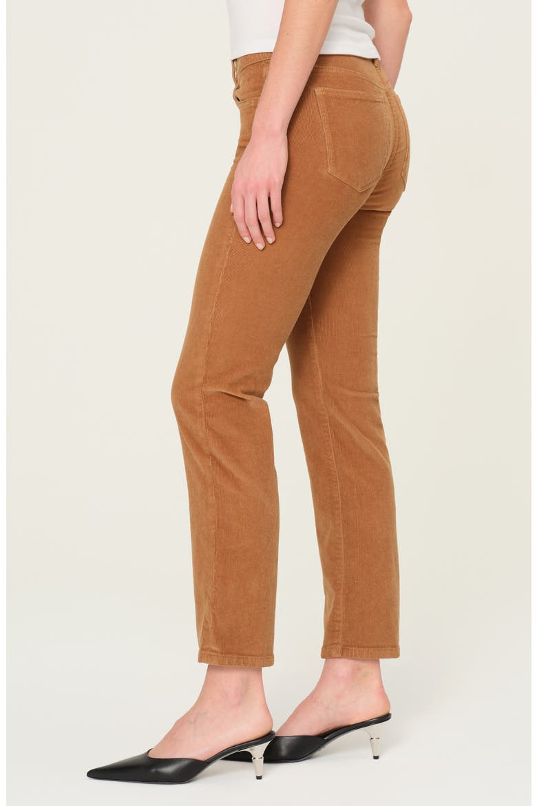 Mara Straight Leg Mid Rise Instasculpt Corduroy Ankle Jeans, Alternate, color, VICUNA