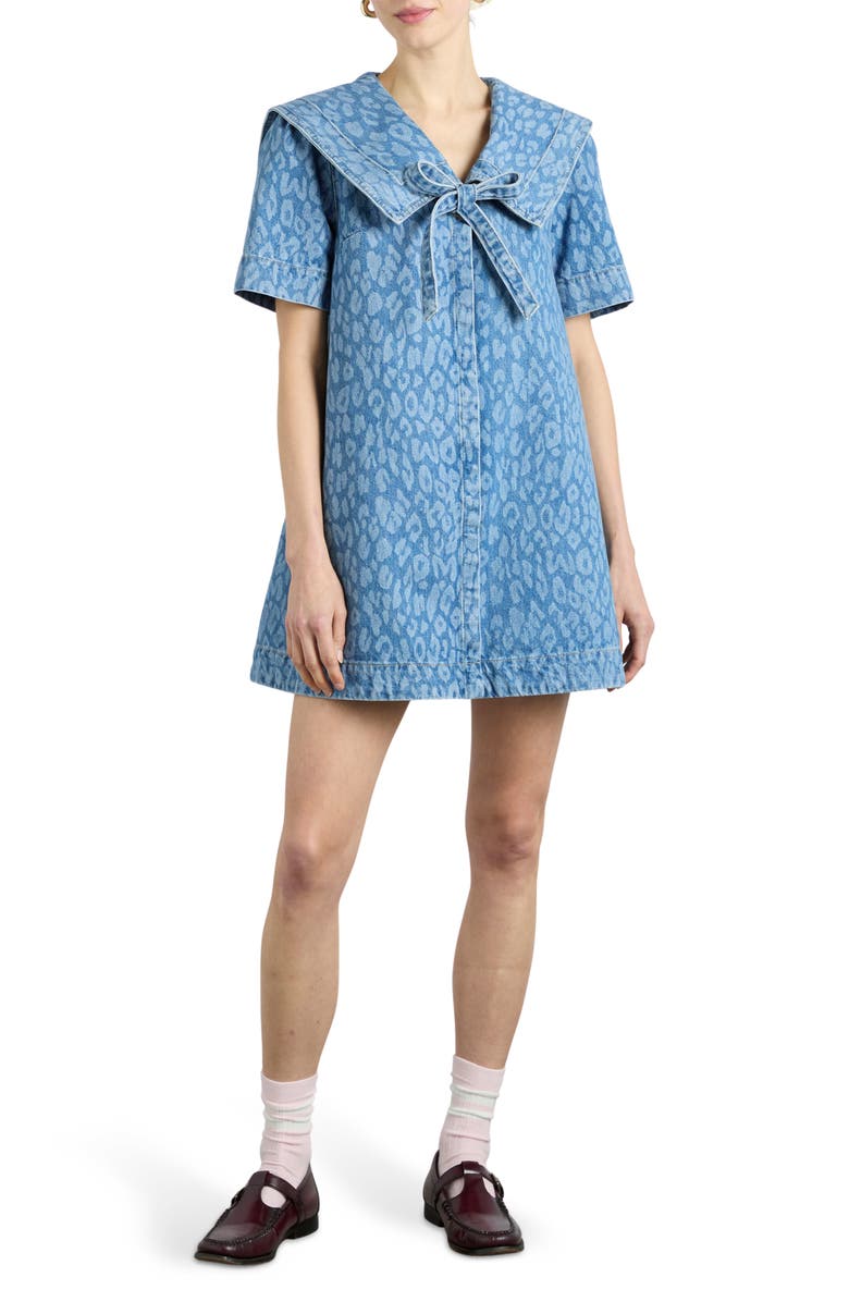 Damson Madder GOLDIE DRESS - LEOPARD LASER, Main, color, 