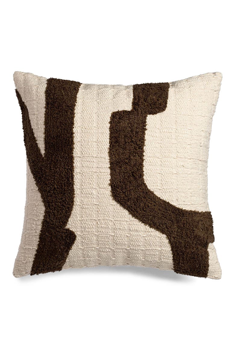 Abstract Pathway Throw Pillow, Main, color, BEIGE