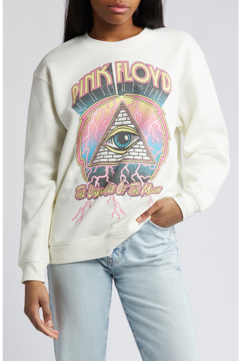 Pink Floyd Graphic Sweatshirt, Main, color, MARSHMALLOW
