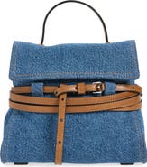 Moschino Tie Me Denim Top Handle Bag