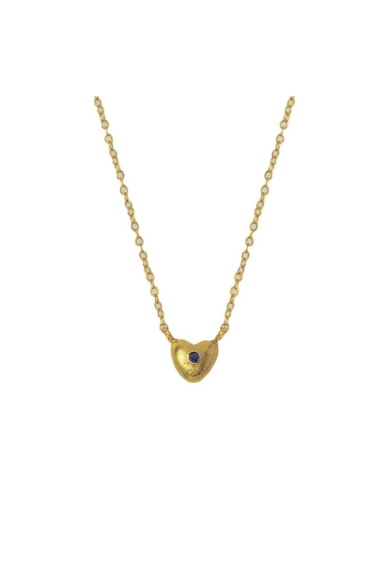 Marina Heart Pendant Necklace, Main, color, Brass