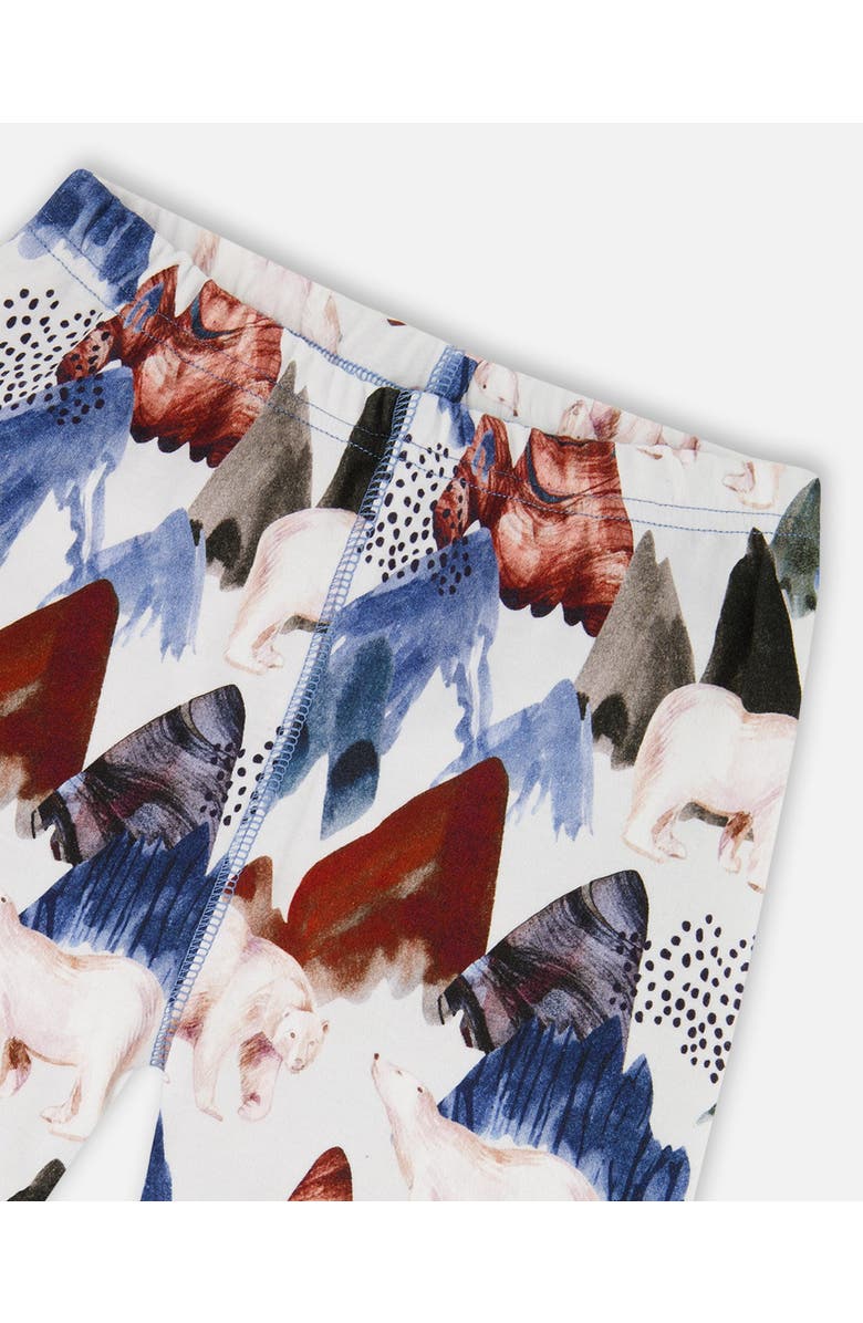 Deux par Deux Two-Piece Organic Cotton Pajama Set Bear, Alternate, color, Blue