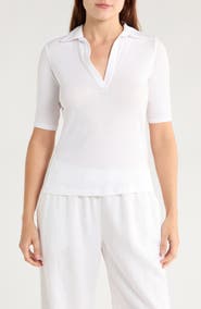 Vince Elbow Sleeve Polo