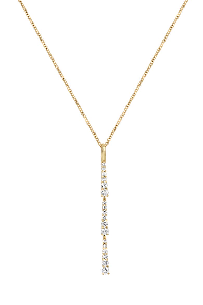 Audrey 18K Gold Diamond Bar Pendant Necklace, Main, color, 18K GOLD