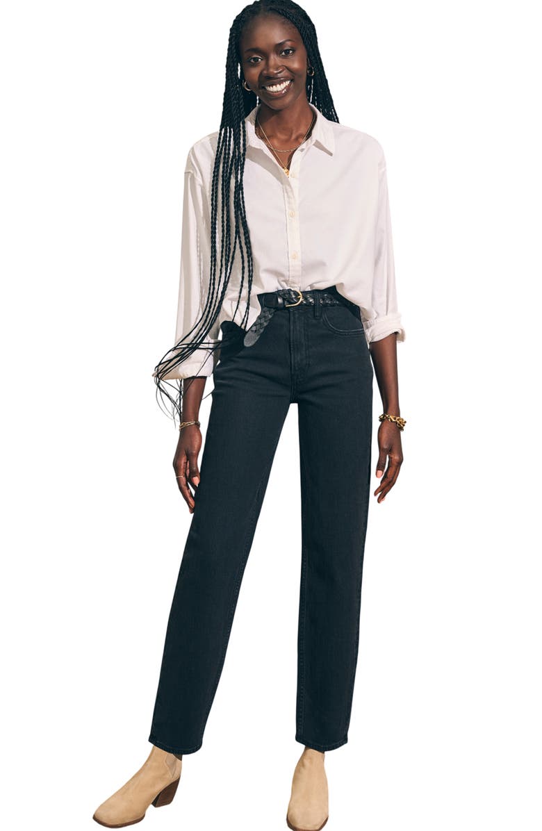 Faherty Slim Straight Leg Jeans, Alternate, color, Blackcliff