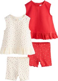 NEXT Kids' 4-Pack Sleeveless Shirt & Shorts Set