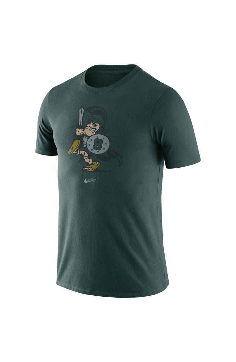 Nike Men's Nike Green Michigan State Spartans Old-School Logo Tri-Blend T-Shirt, Alternate, color,