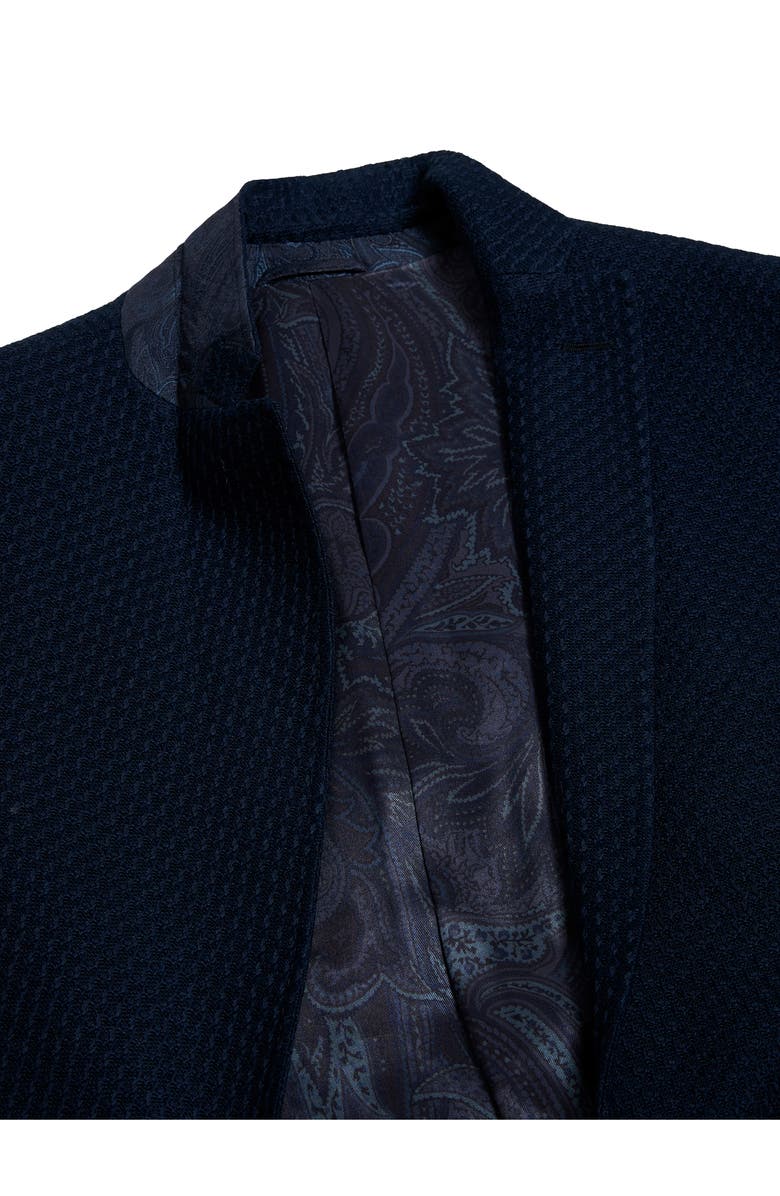 Etro Roma Navy Textured Cotton Knit Blazer, Alternate, color, Blue Scurissimo