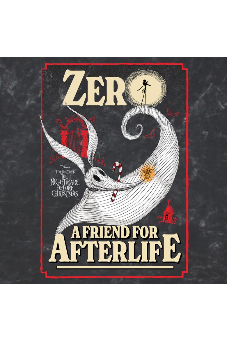 Mens The Nightmare Before Christmas A Friend For Life Zero Poster T Shirt, Alternate, color, Black