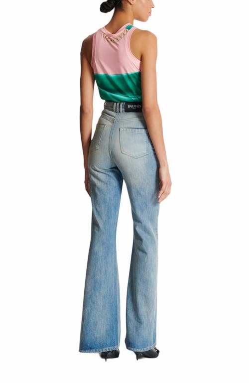 Balmain Flared-fit Denim Jeans In Blue