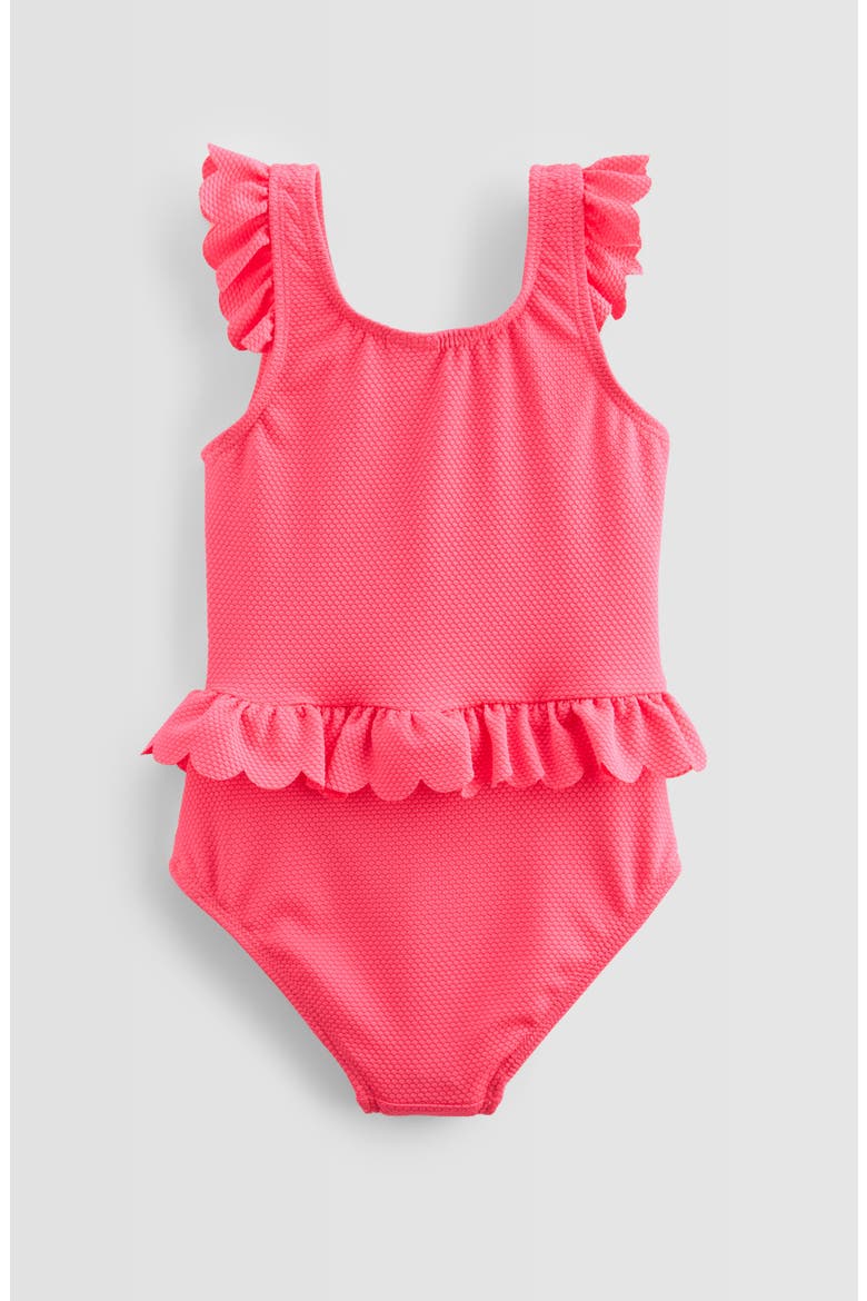 Kids' Scallop Ruffle One-Piece Swimsuit, Alternate, color, PINK KNOCKOUT