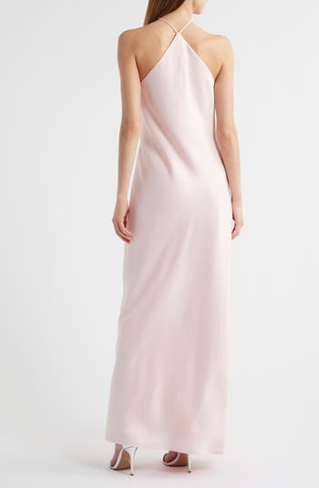 Araceli Halter Strap Satin Slipdress
