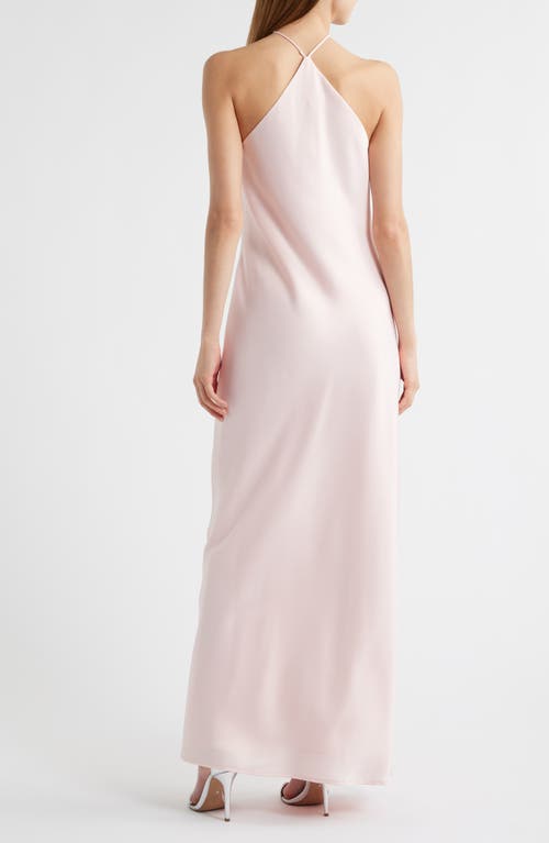 Wayf Araceli Halter Strap Satin Slipdress