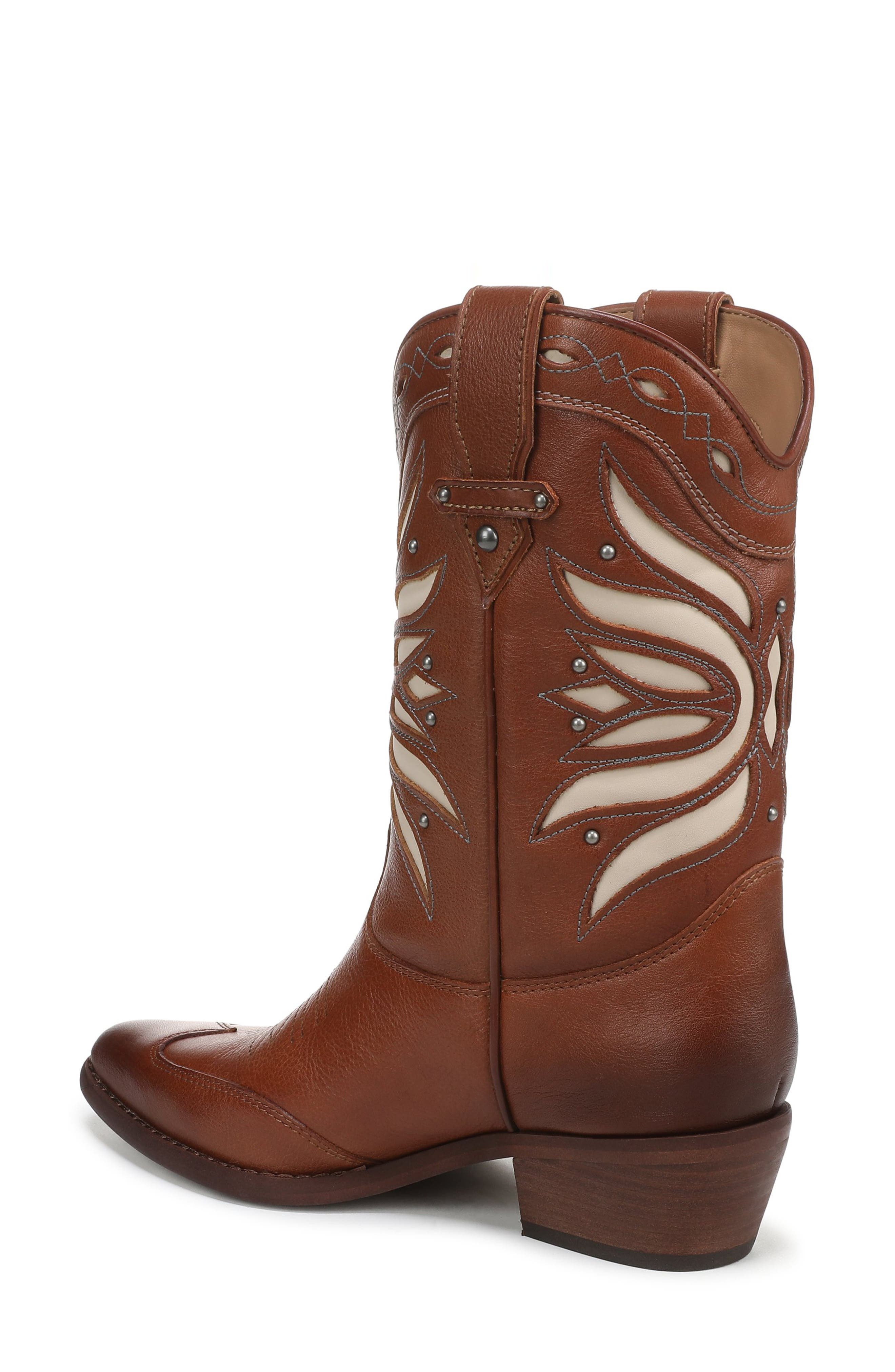 Sam Edelman Rylin Western Boot, Alternate, color, Luxe Brown/ Cream