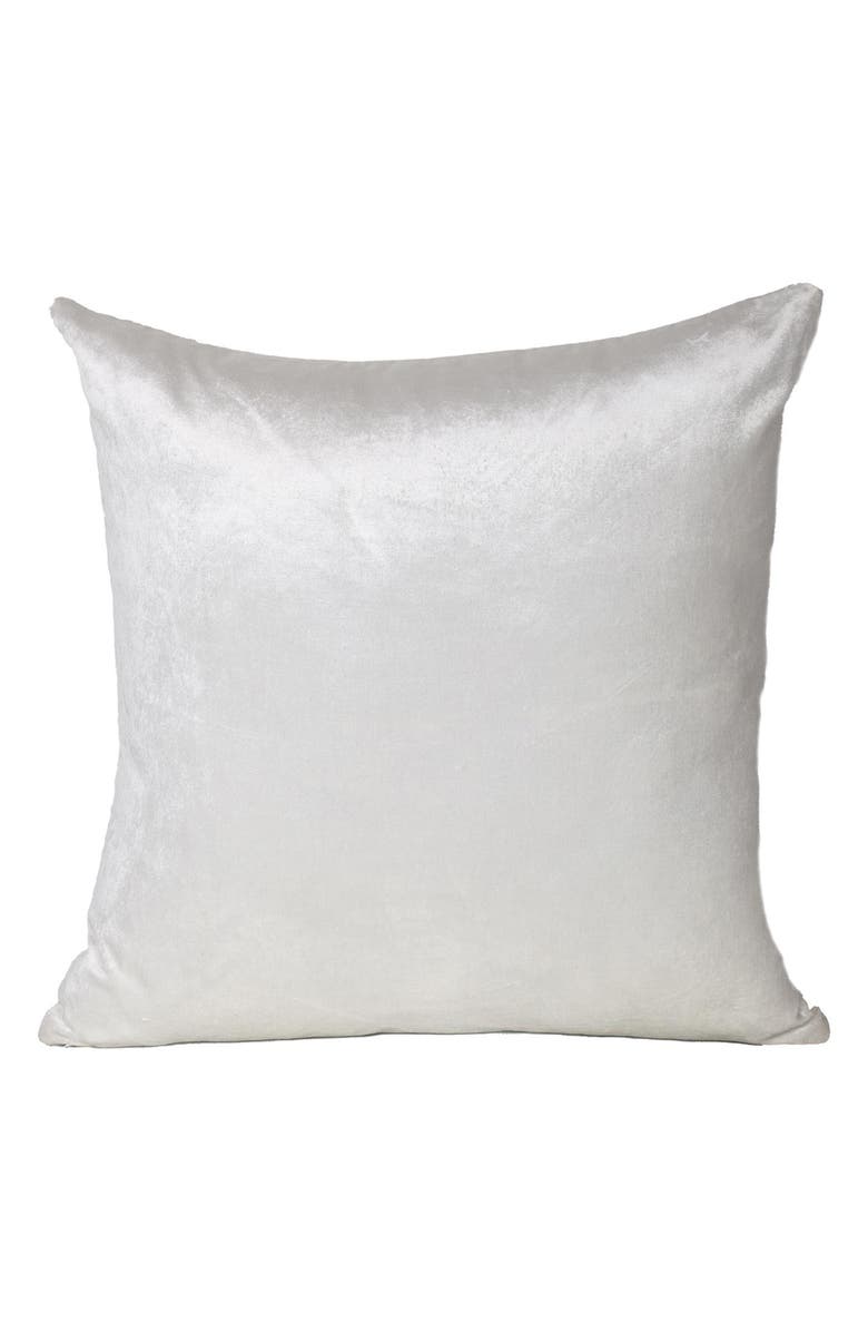 PARKLAND COLLECTION Velvet Throw Pillow, Main, color, White