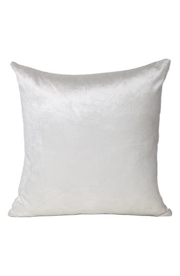 Parkland Collection Velvet Throw Pillow In White