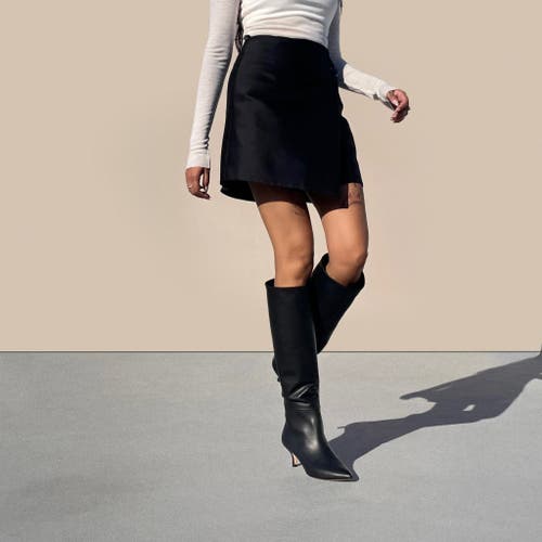 Neil J. Rodgers Eva Slouch Boot In Black Nappa