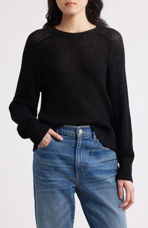 Margot Openwork Cotton Mesh Sweater