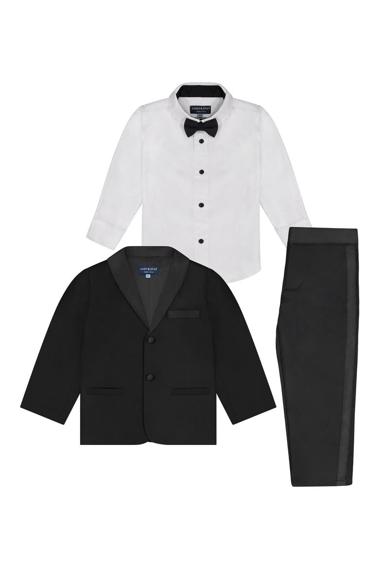 Kids' Four-Piece Tuxedo Set, Alternate, color, BLACK