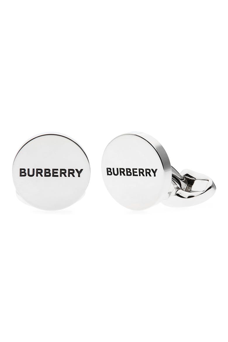 Logo Cuff Links, Main, color, SILVER