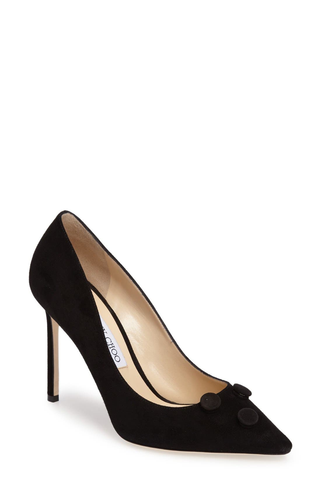 Jimmy Choo Jasmine Crystal Brooch Embellished Pump, Alternate, color, 