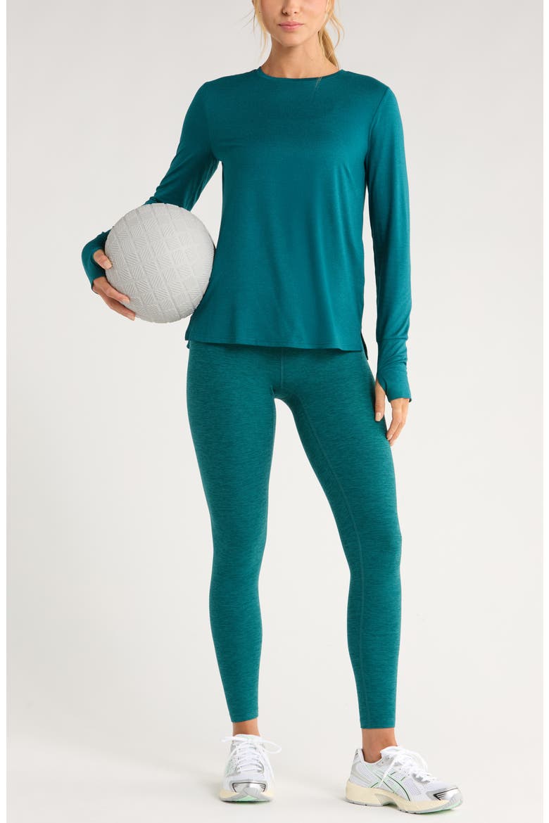 Liana Restore Soft Lite Long Sleeve T-Shirt, Alternate, color, TEAL ATLANTIC