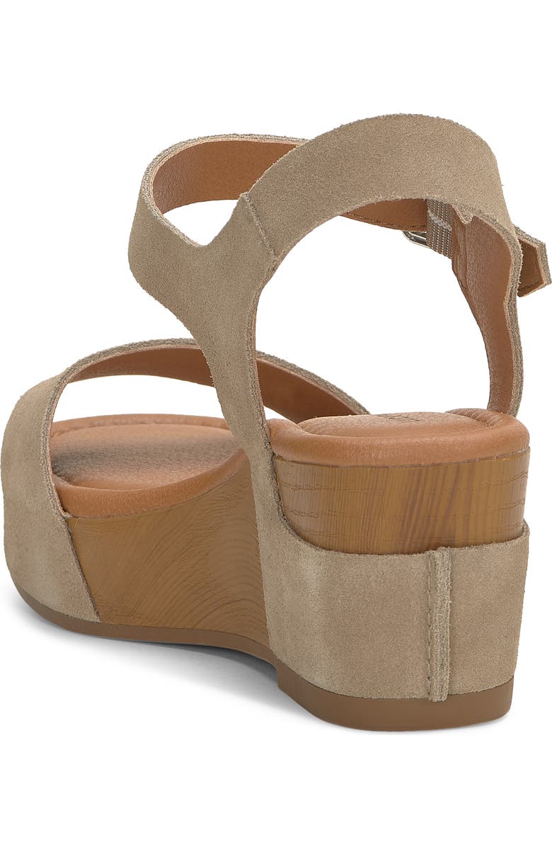 Lucky Brand Adario Ankle Strap Platform Wedge Sandal, Alternate, color, Dune Oilsue