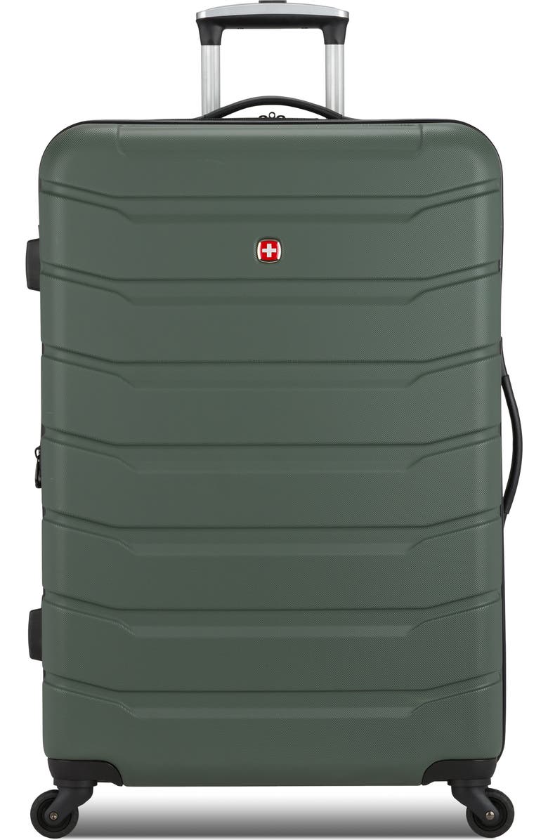 SWISSGEAR 28-Inch Hardside Spinner Suitcase, Main, color, Olive