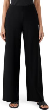 Eileen Fisher High Waist Wide Leg Pants