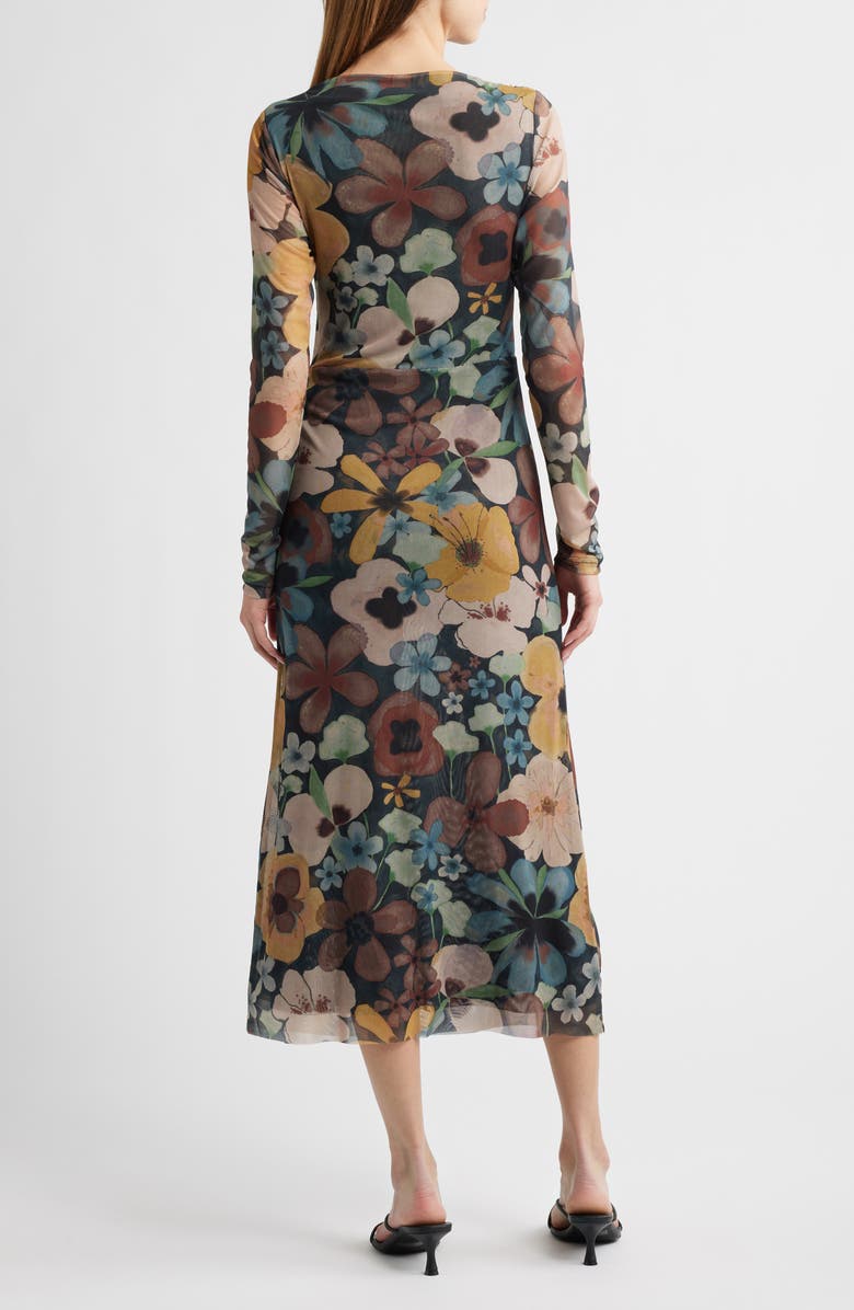 Cleobella Katya Long Sleeve Midi Dress, Alternate, color, Foraged Violets