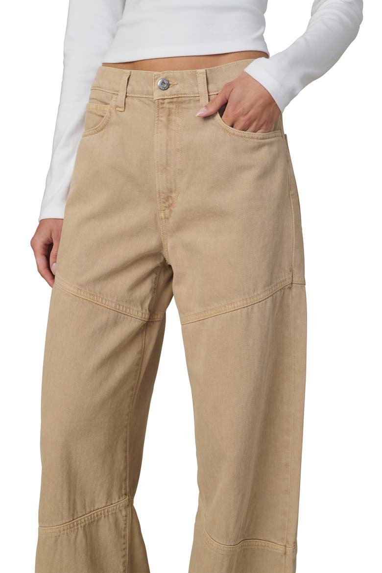 The Harlowe Seamed High Waist Wide Leg Jeans, Alternate, color, TIGERS EYE