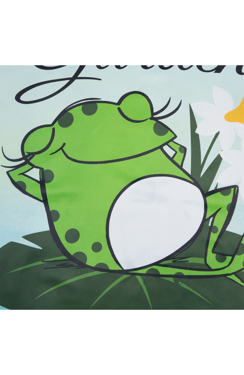 Northlight Life is Better in the Garden Green Frog Outdoor House Flag - 28" x 40", Alternate, color, Green