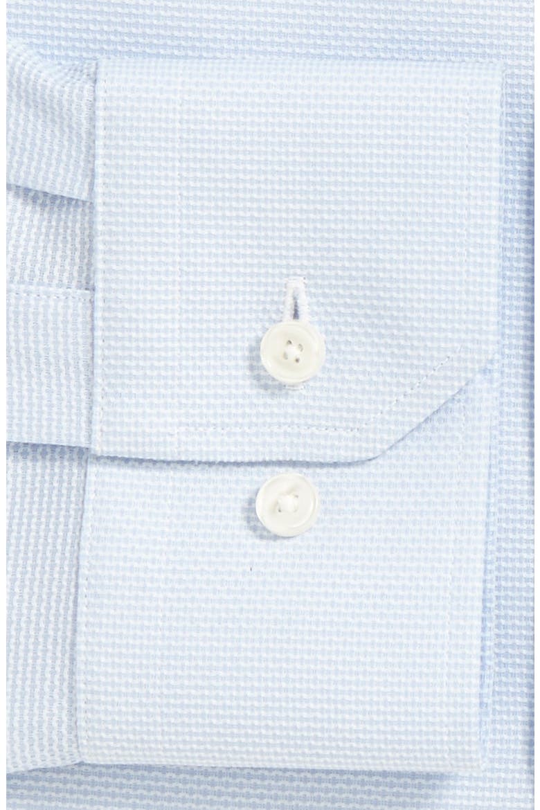 Trim Fit Non-Iron Stretch Dobby Dress Shirt, Alternate, color, BLUE CALIBRATE