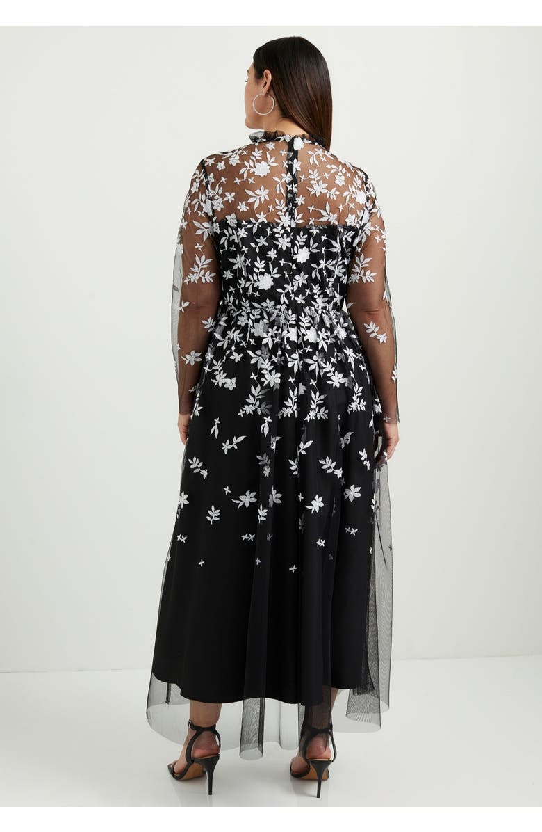 June + Vie Mesh-Overlay Maxi Dress, Alternate, color, Botanical Bliss