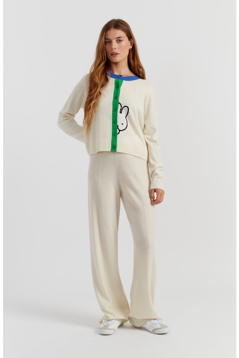 Miffy Peek-Placket Wool-Cashmere Sweater, Alternate, color, Cream