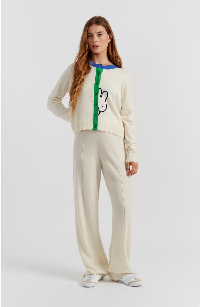 Chinti & Parker Wool Cashmere Miffy Peek Placket Sweater, Alternate, color, Cream